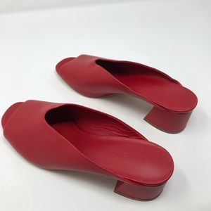 vince cachet leather mule sandals